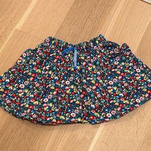 Mini Boden Blue Floral Kids Skirt